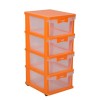 Nilkamal Chester 24 (Orange) Series Plastic 4 Drawer Cabinet